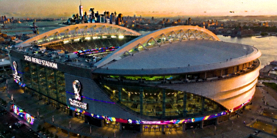 2026世界杯决赛场馆大都会体育场外观图，位于纽约/新泽西