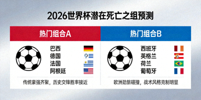 2026世界杯潜在死亡之组预测图，分析强队可能同组的热门组合